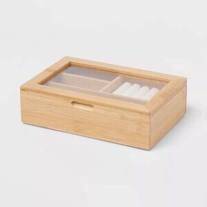 Brand New 9" x 6" Bamboo Accessory Box with Acrylic Lid - Brightroom.